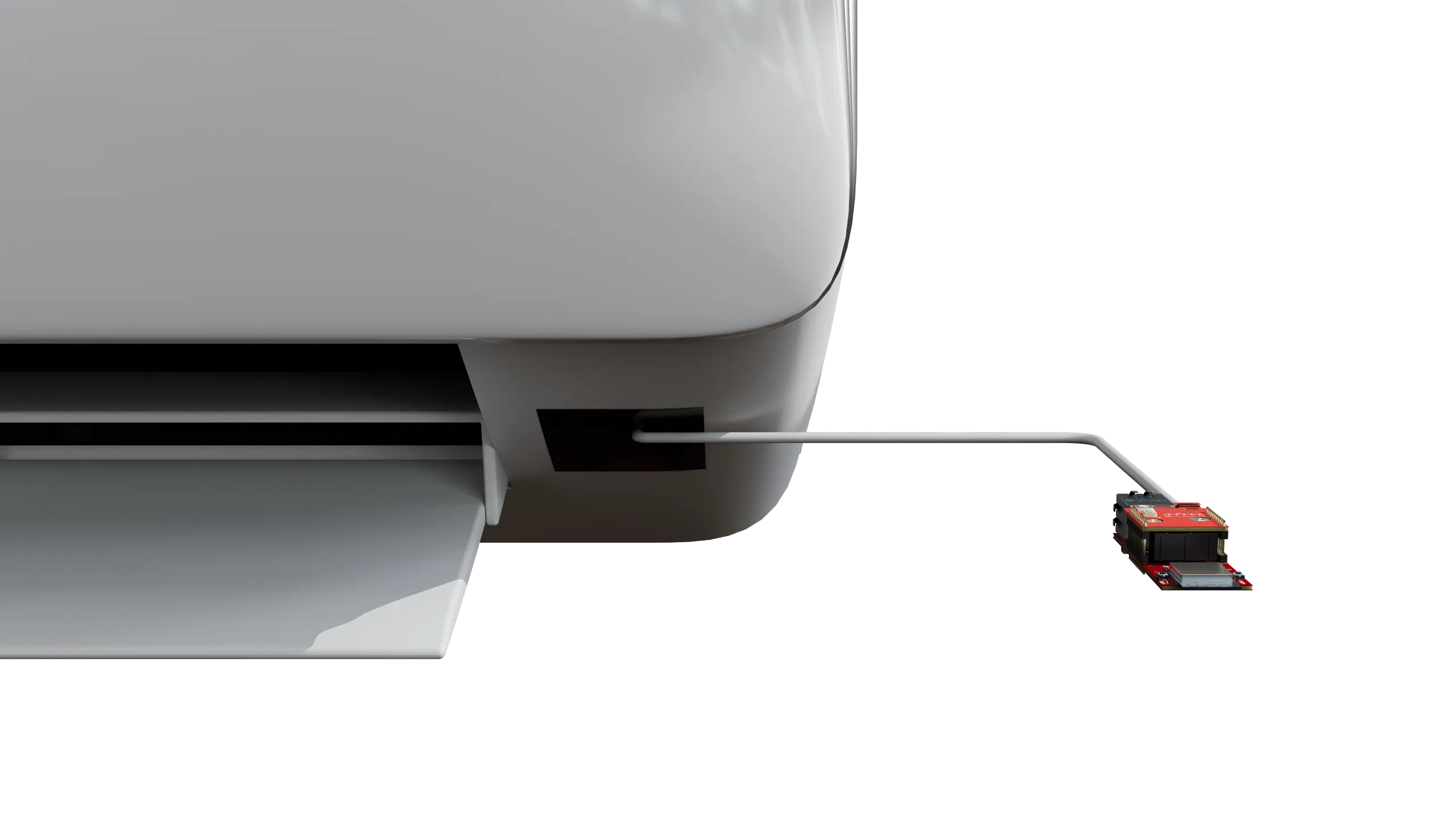 KlimaNET module being attached to the Daikin unit